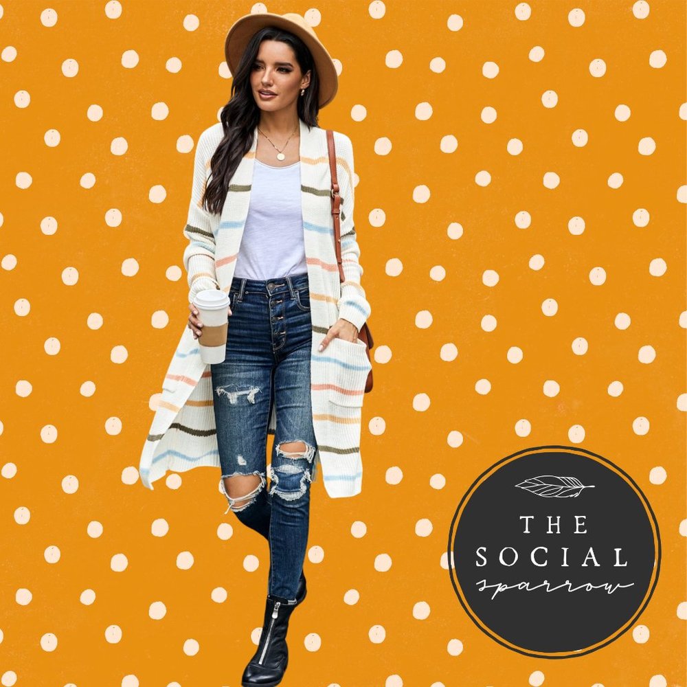 Multi-Colored Stripe Cardigan